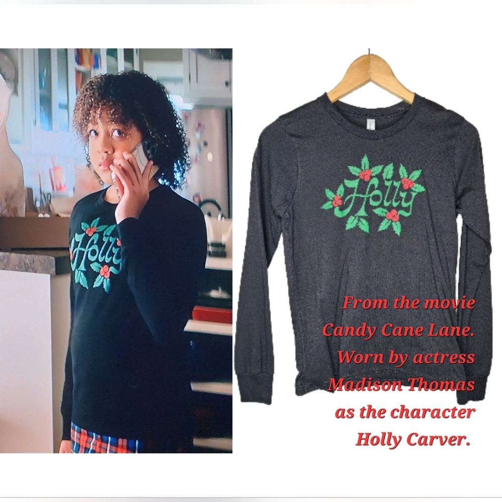Bella + Canvas Holly Long Sleeve Tee in Black SIze L